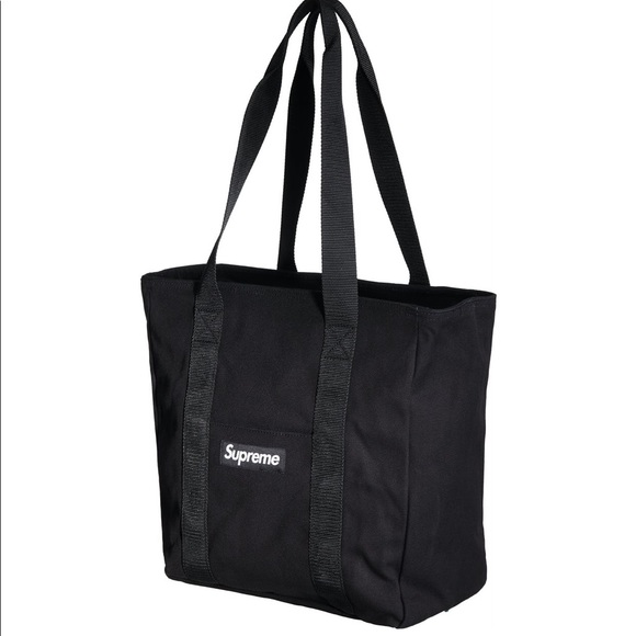 Supreme Canvas Tote Black - Picture 2 of 5